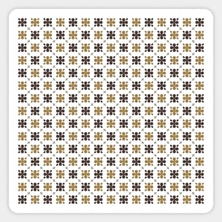 Dark and Light Brown Flower Pattern Sticker